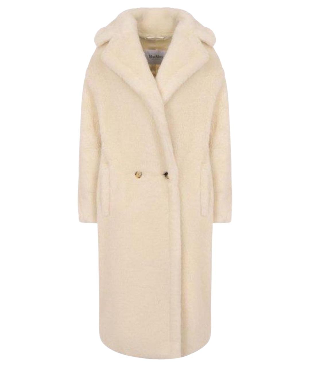 MAX MARA Белая шерстяная шуба, фото 1