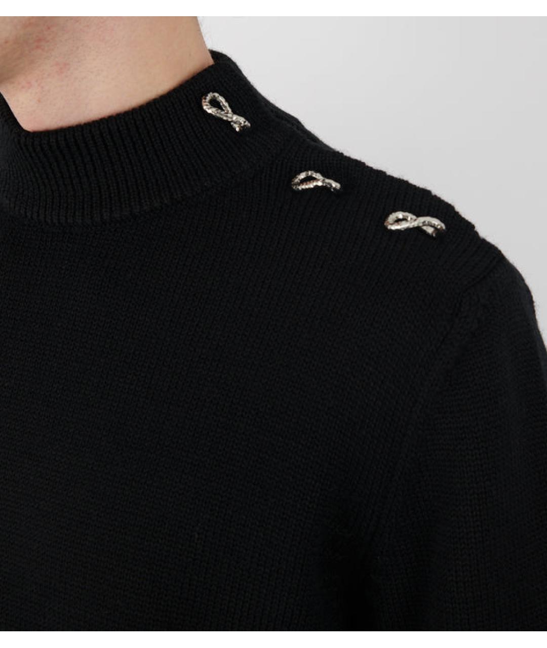JIL SANDER Черный шерстяной джемпер / свитер, фото 2