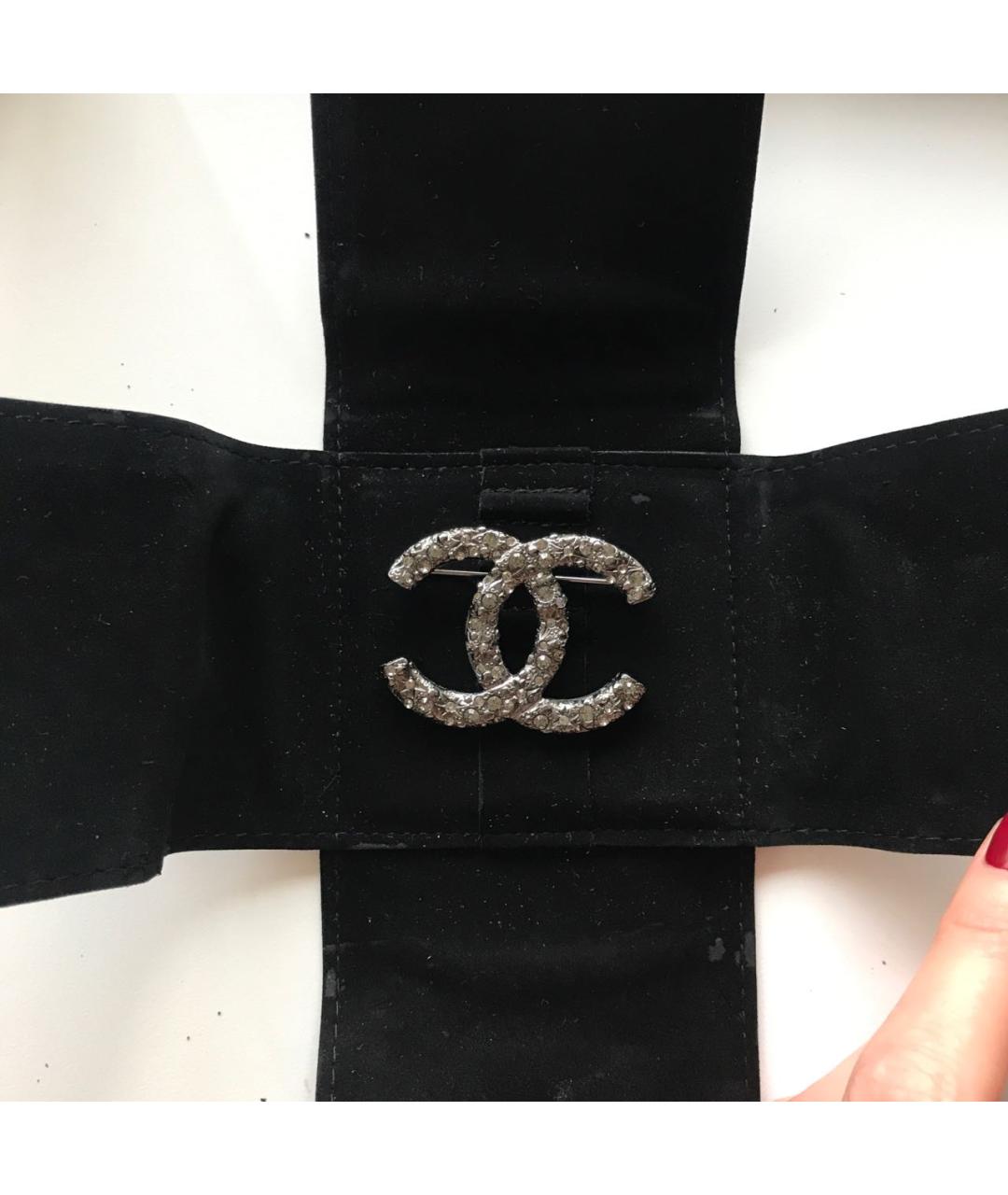 CHANEL Серебряная металлическая булавка / брошь, фото 6