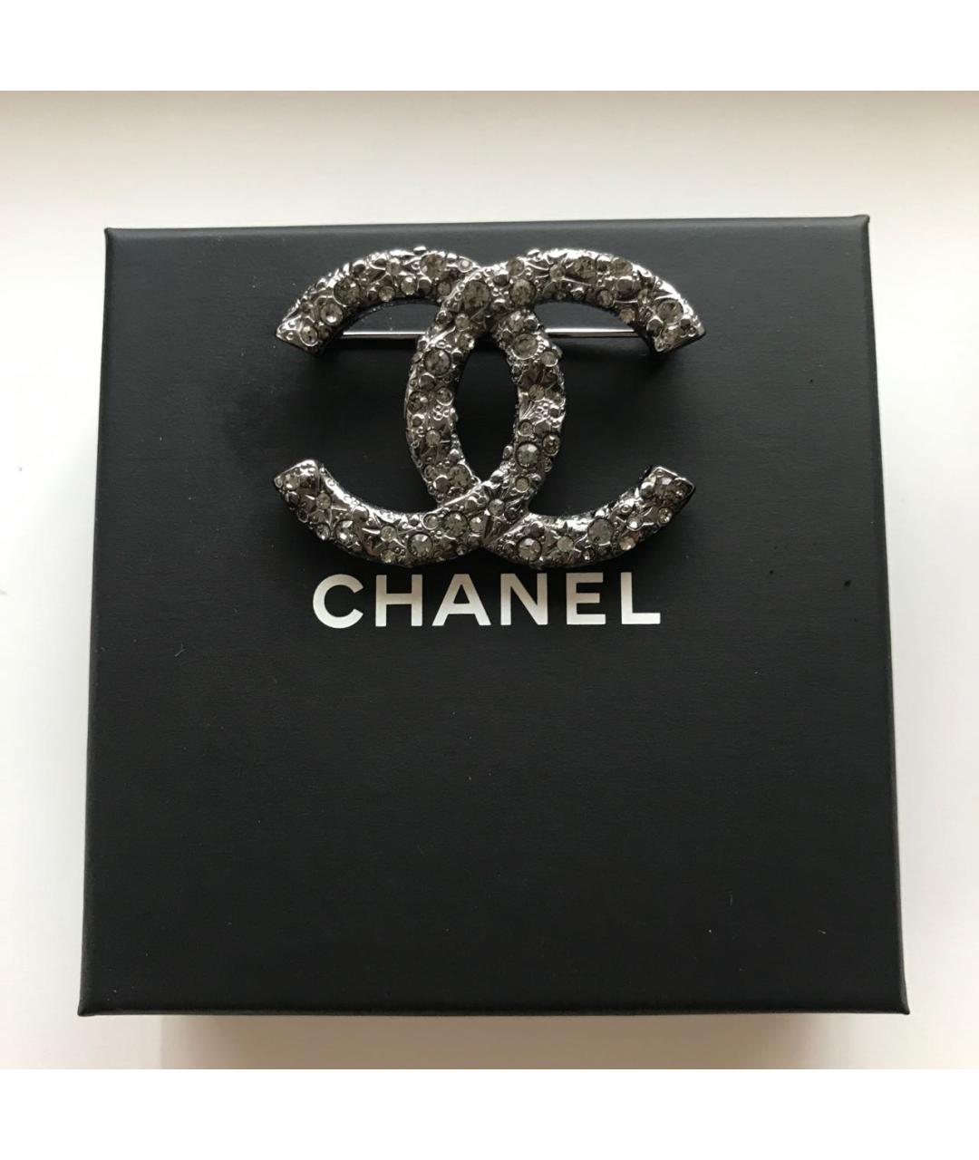 CHANEL Серебряная металлическая булавка / брошь, фото 8