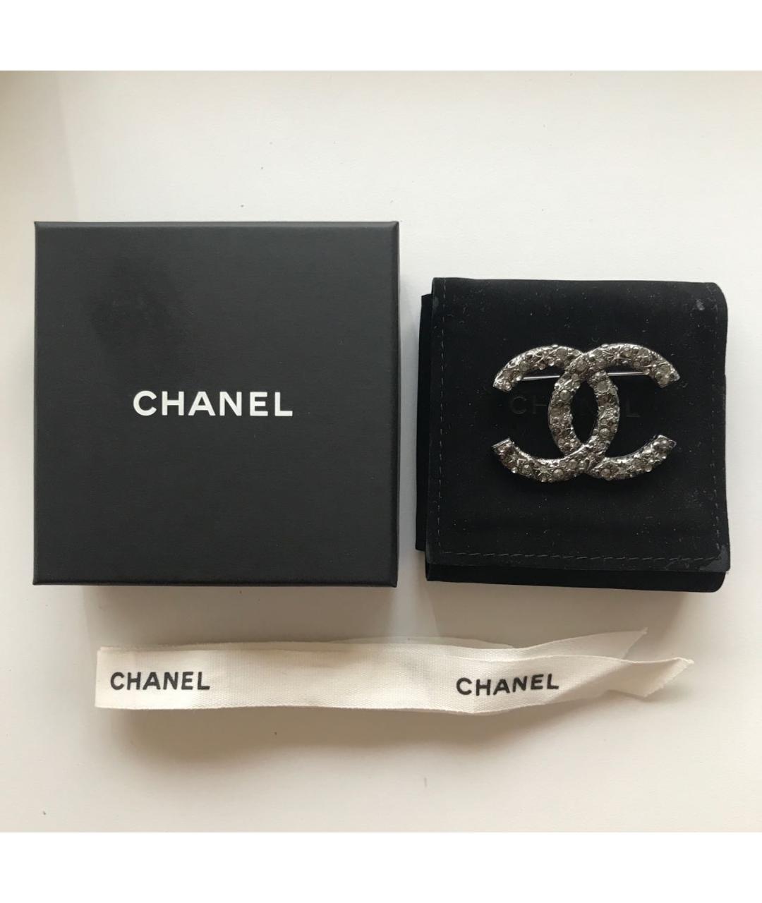 CHANEL Серебряная металлическая булавка / брошь, фото 7