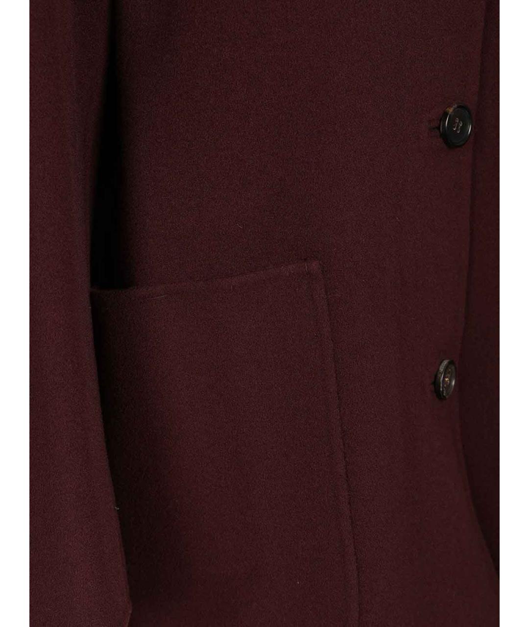 'S MAX MARA Бордовое шерстяное пальто, фото 6