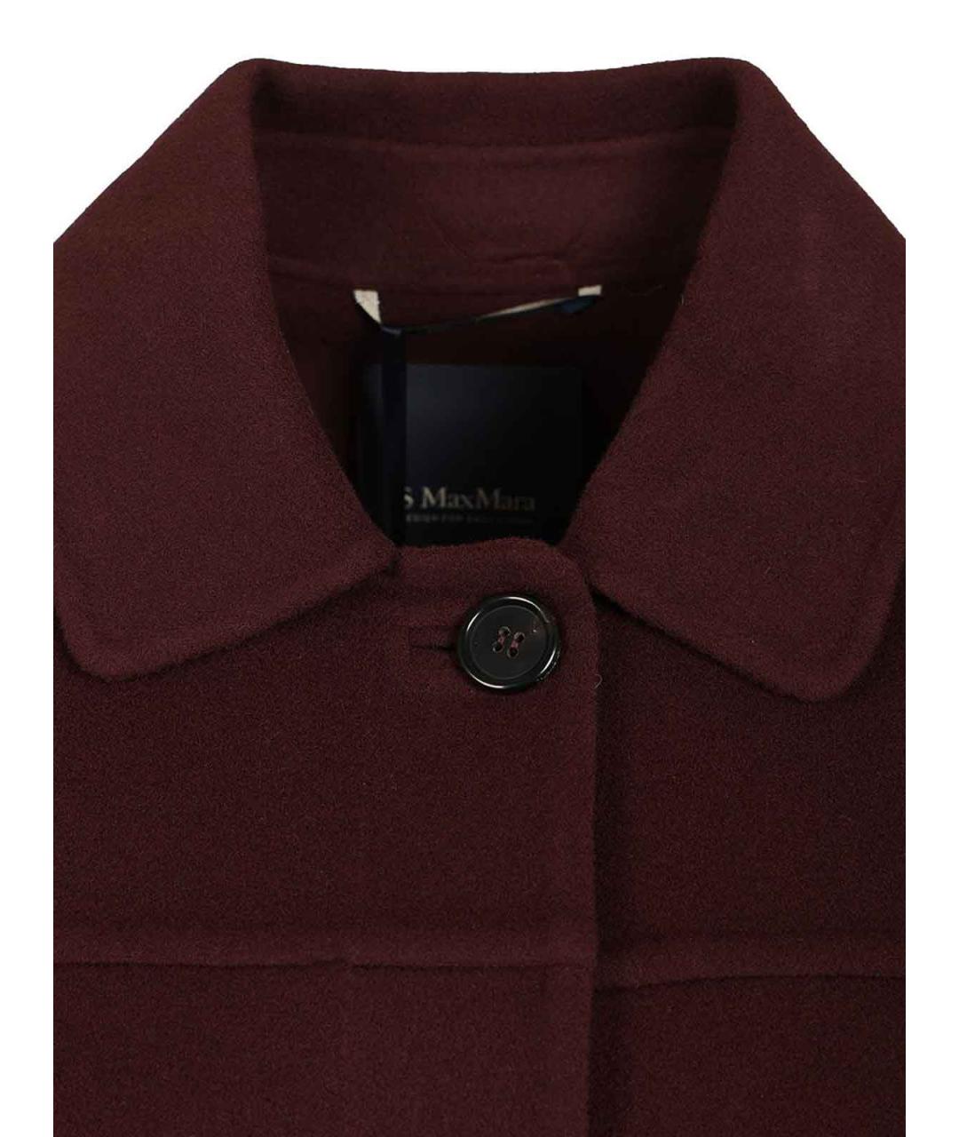 'S MAX MARA Бордовое шерстяное пальто, фото 4