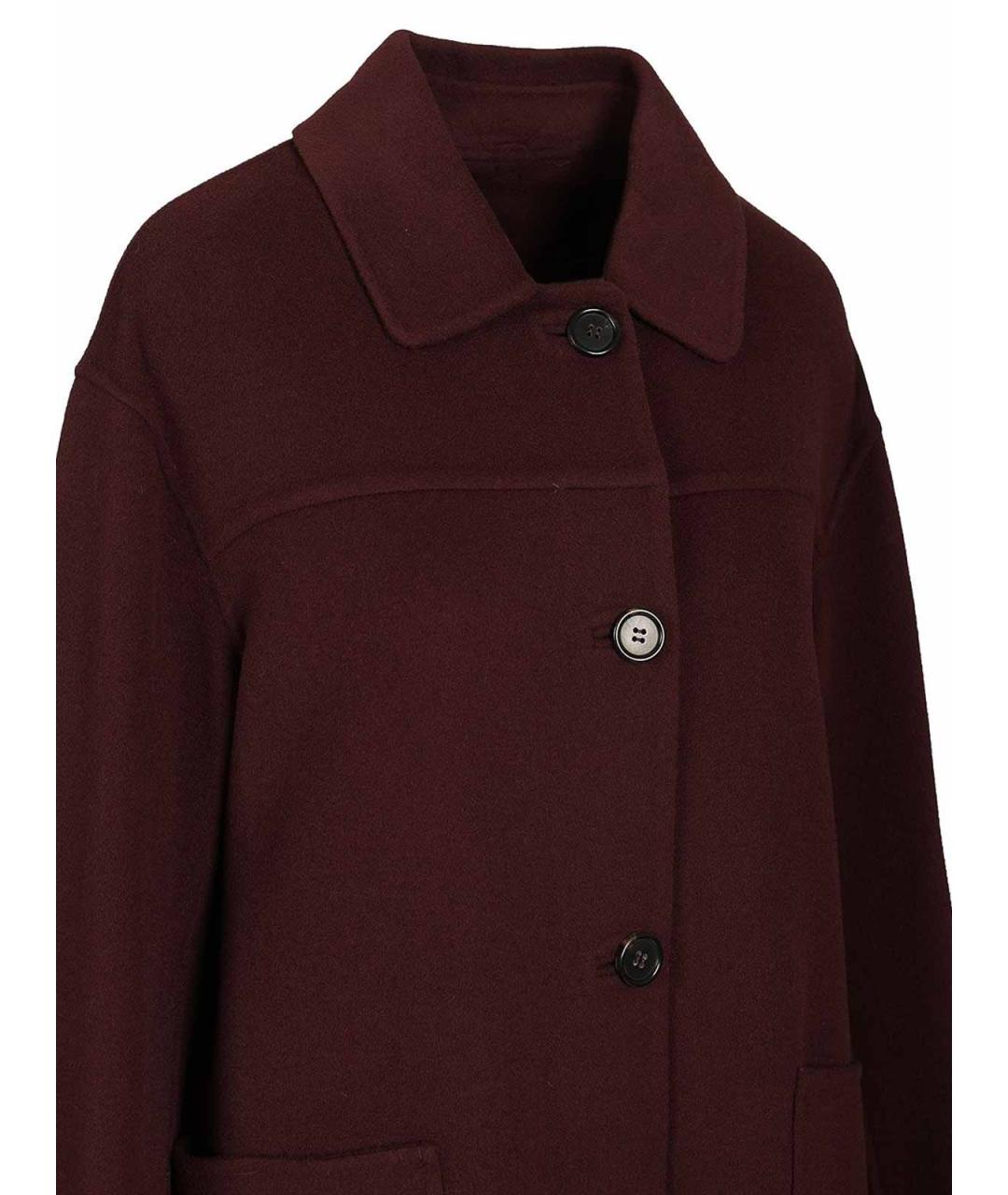 'S MAX MARA Бордовое шерстяное пальто, фото 5
