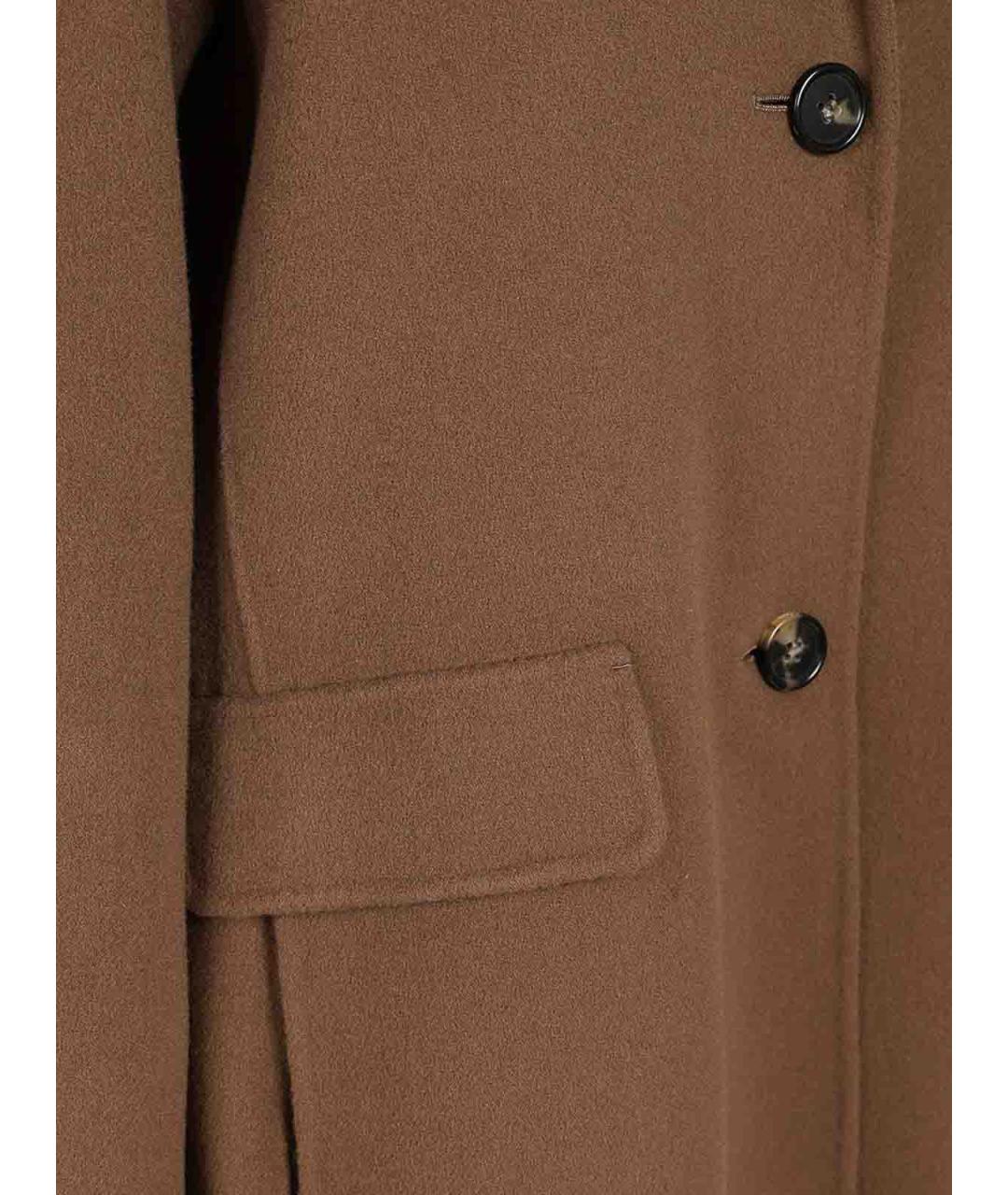 'S MAX MARA Коричневая шерстяная куртка, фото 6