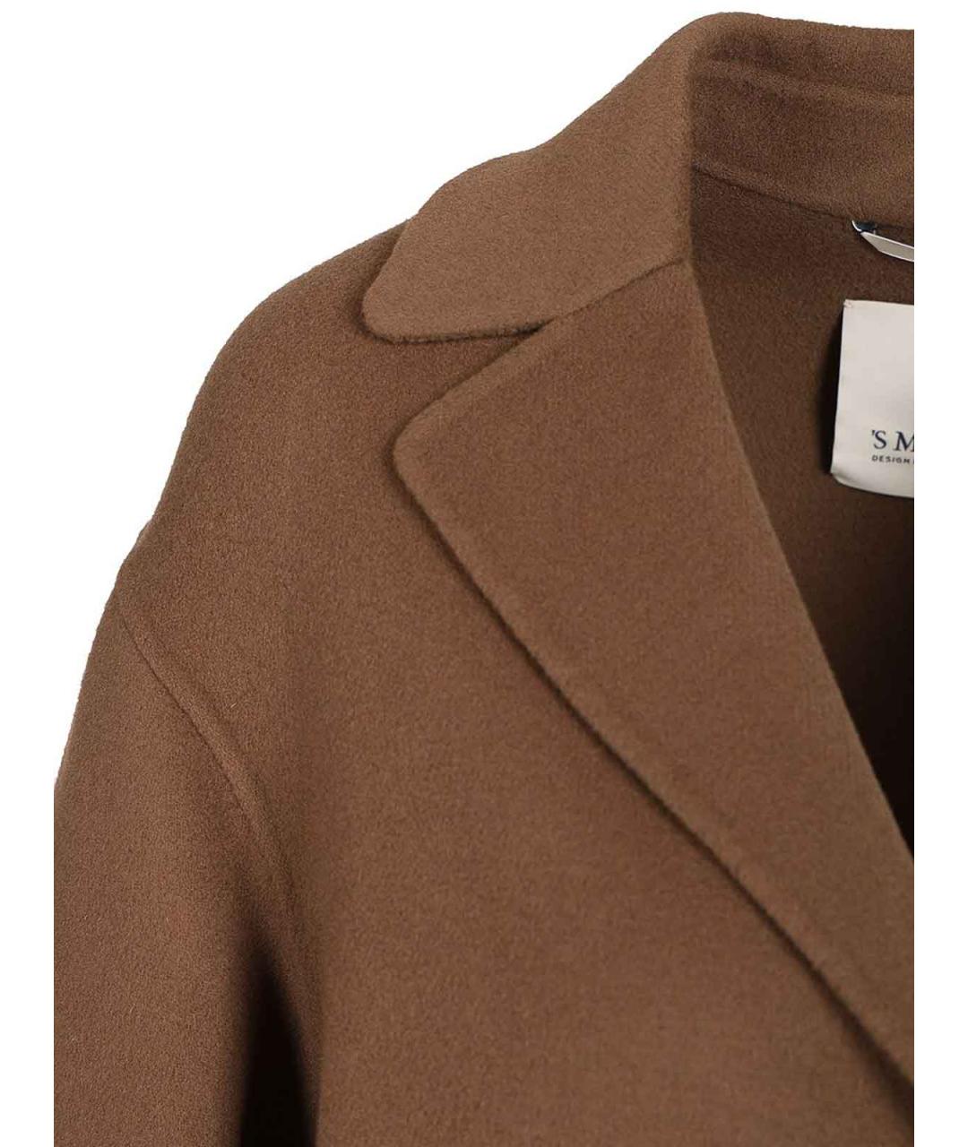 'S MAX MARA Коричневая шерстяная куртка, фото 5