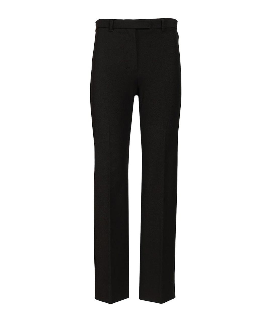 'S MAX MARA Черные хлопковые прямые брюки, фото 1