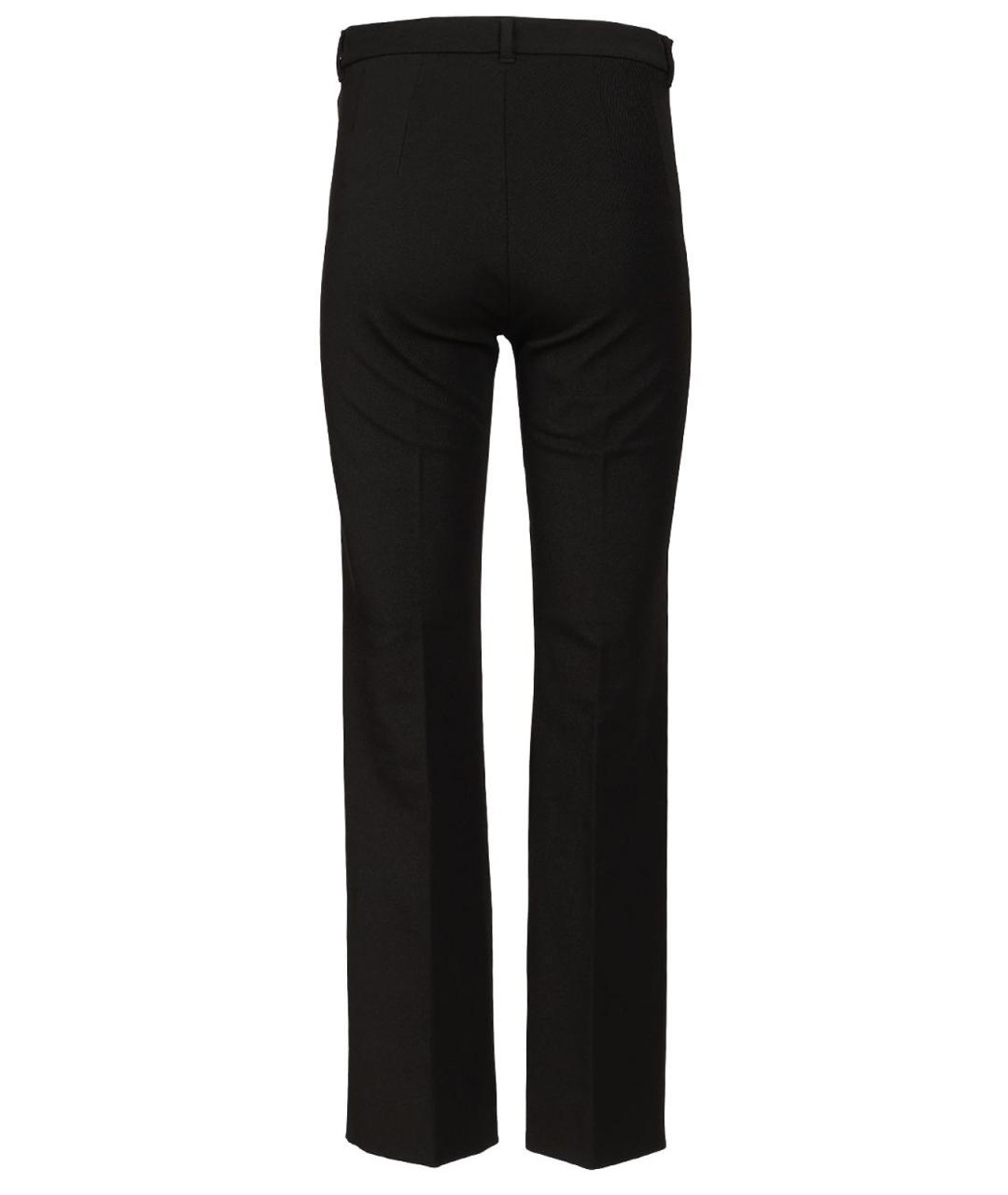 'S MAX MARA Черные хлопковые прямые брюки, фото 2