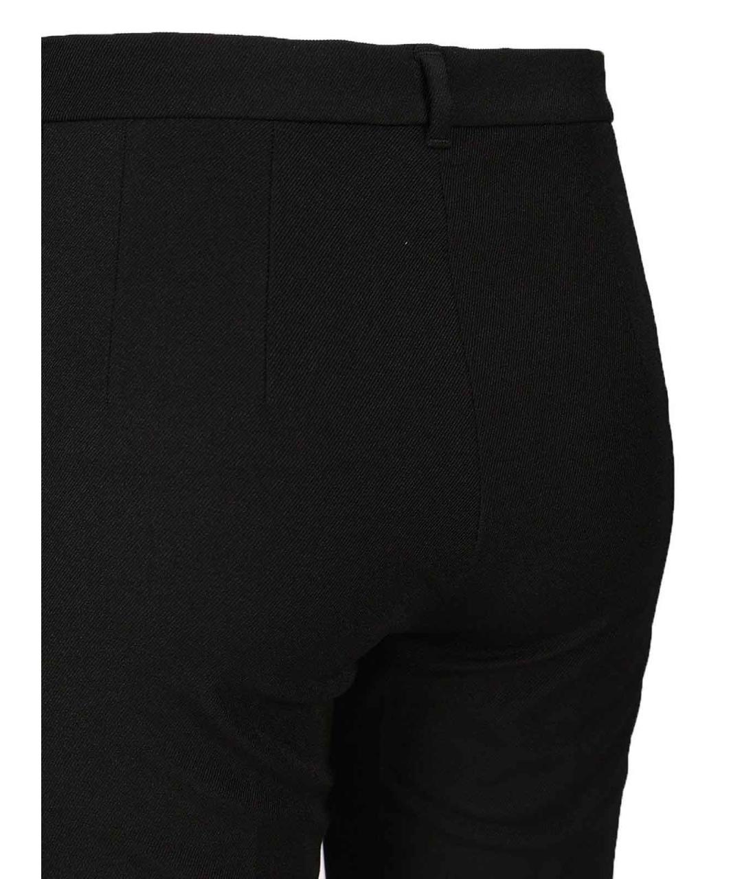 'S MAX MARA Черные хлопковые прямые брюки, фото 5