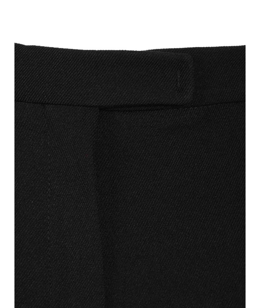 'S MAX MARA Черные хлопковые прямые брюки, фото 4