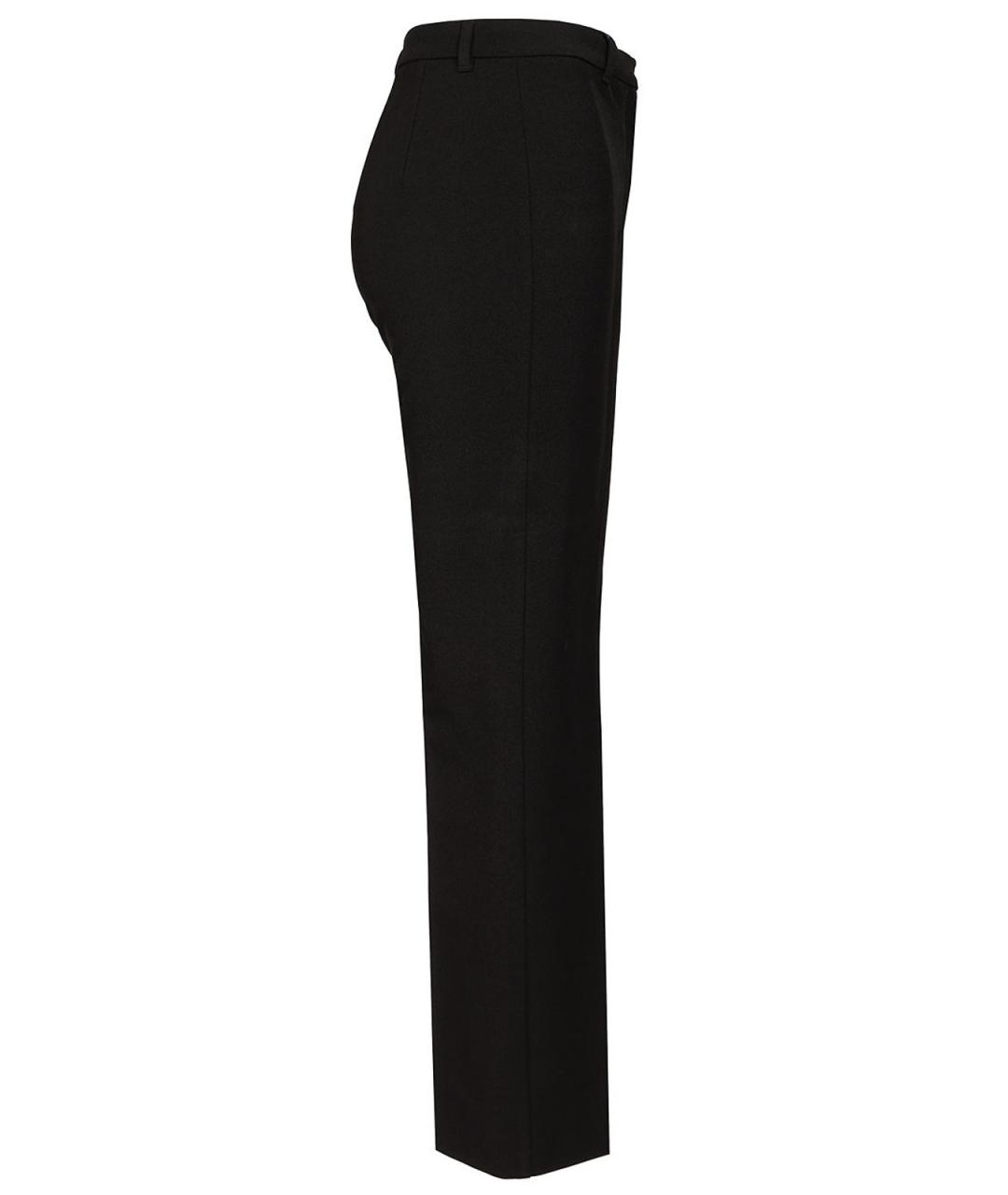 'S MAX MARA Черные хлопковые прямые брюки, фото 3