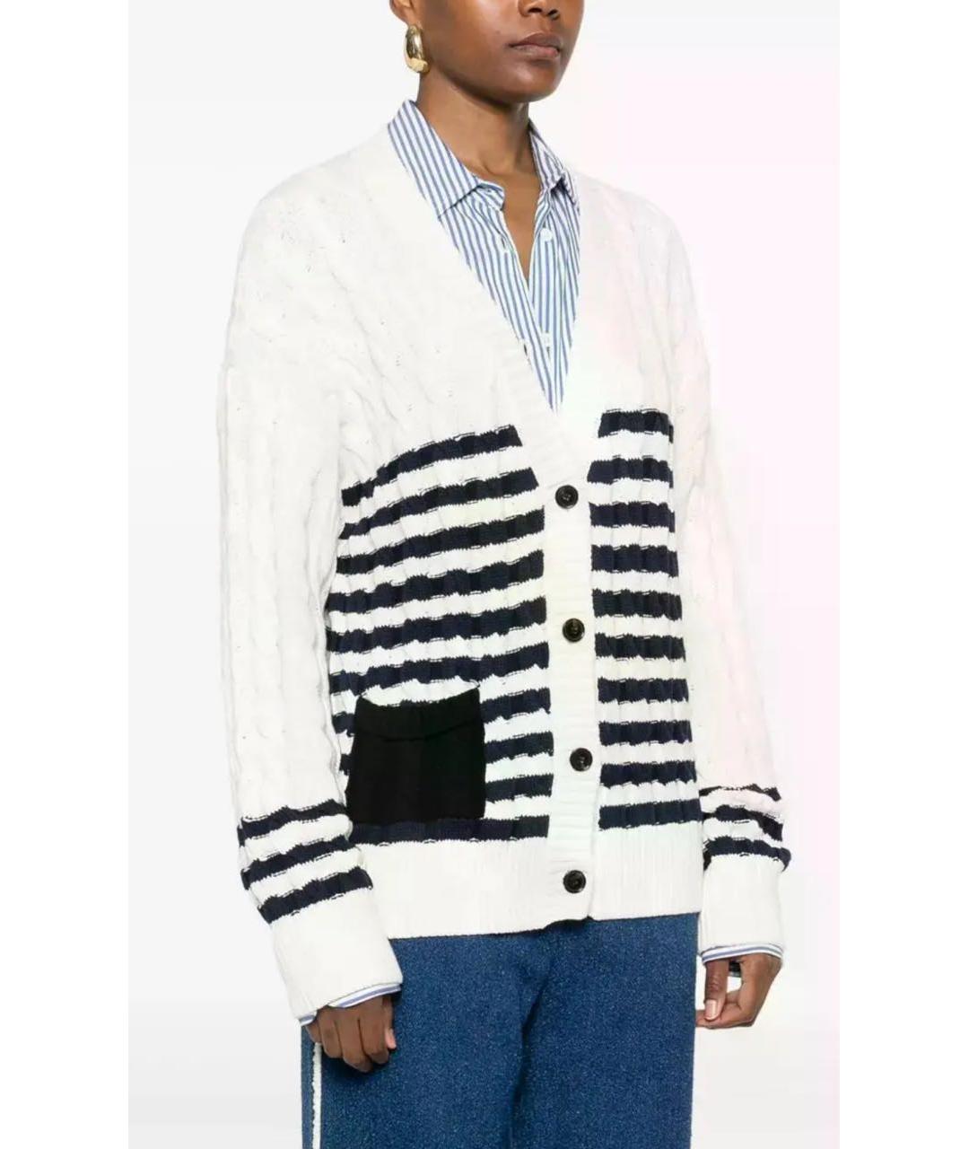 MSGM Белый хлопковый кардиган, фото 4