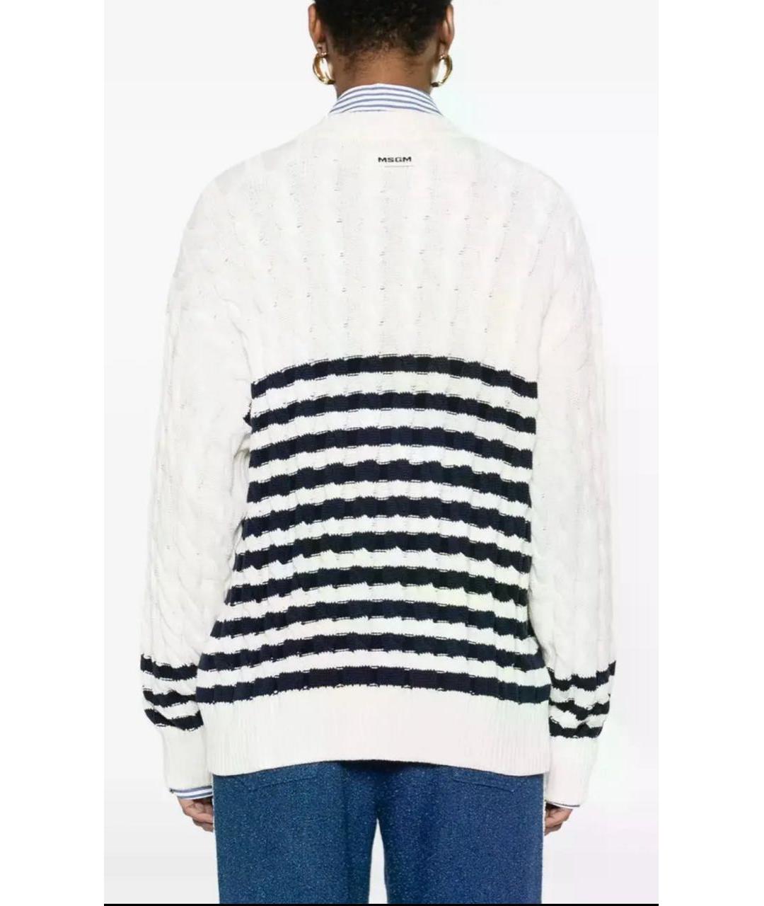 MSGM Белый хлопковый кардиган, фото 3