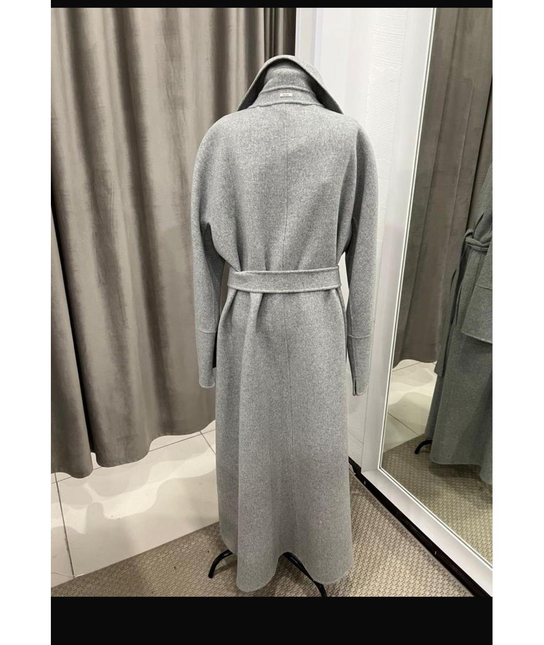 'S MAX MARA Серое шерстяное пальто, фото 4