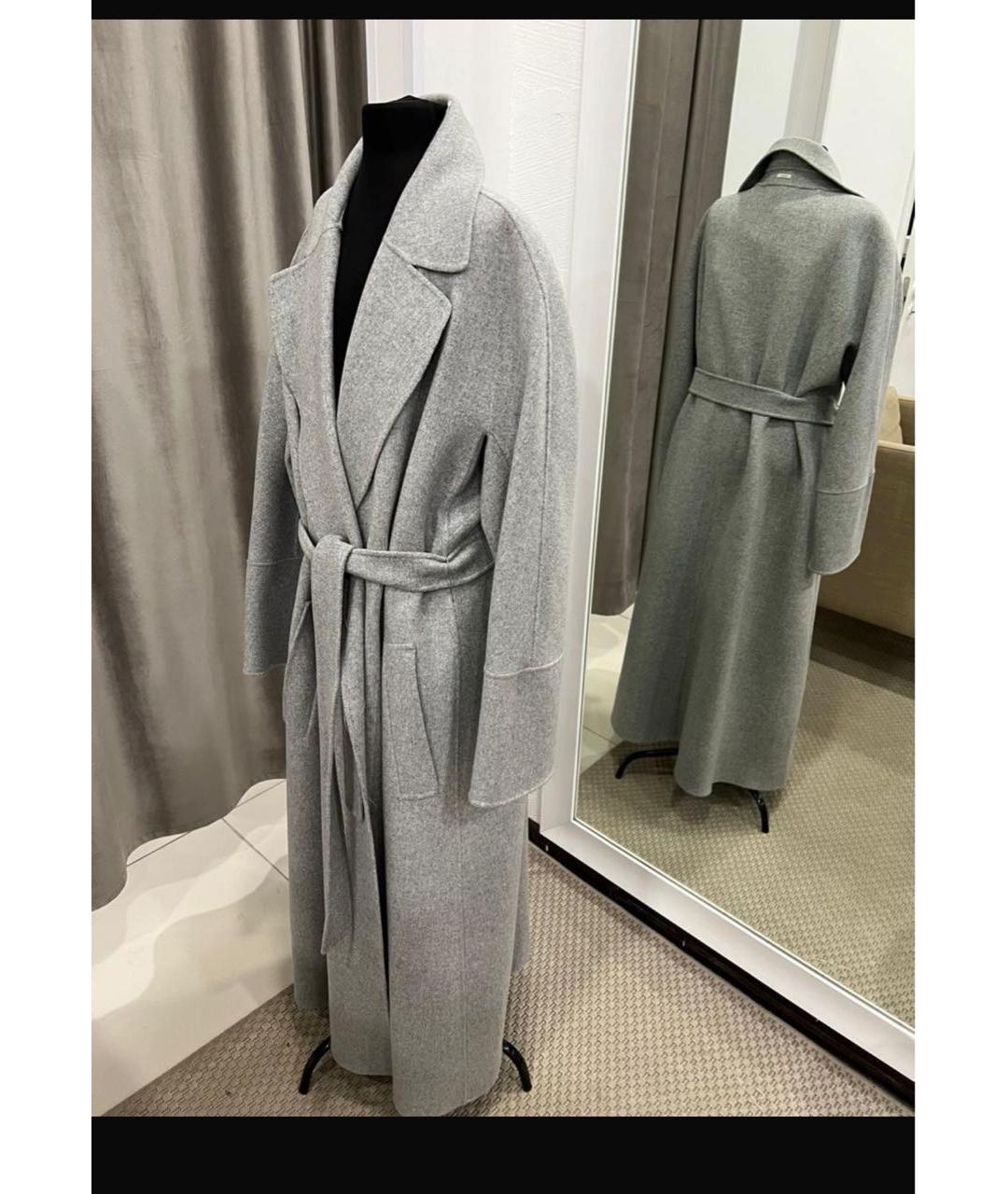 'S MAX MARA Серое шерстяное пальто, фото 3