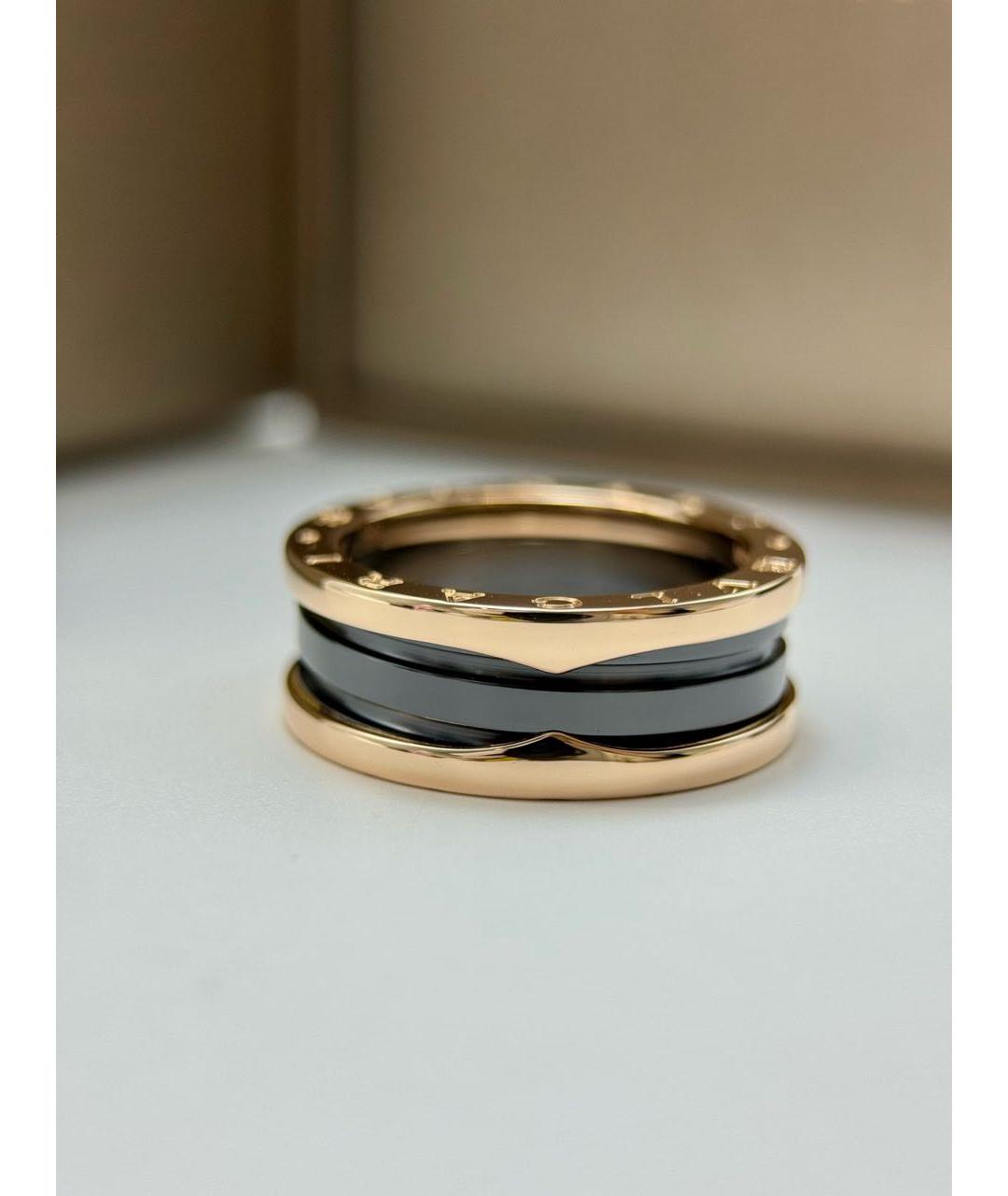 BVLGARI Черное кольцо из розового золота, фото 6