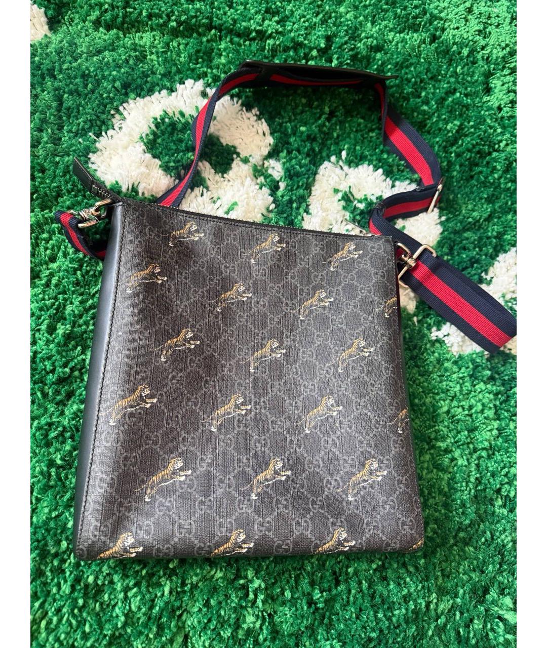 GUCCI Черная кожаная поясная сумка, фото 5