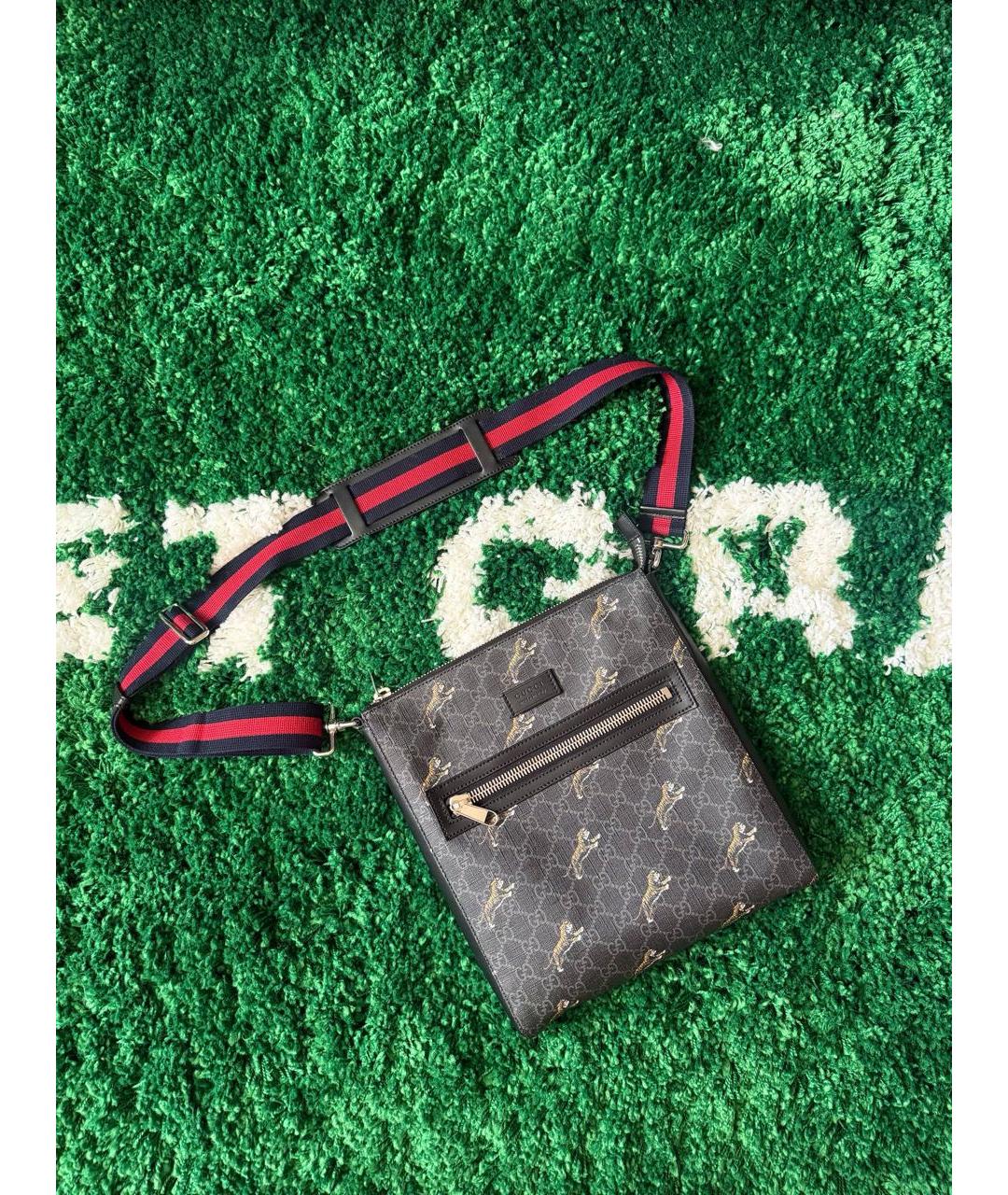 GUCCI Черная кожаная поясная сумка, фото 6