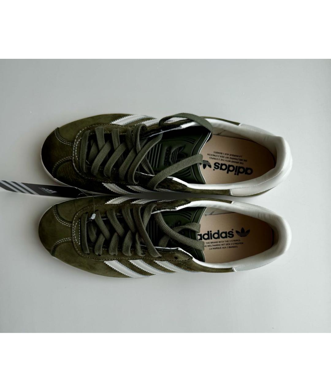 ADIDAS Хаки замшевые низкие кроссовки / кеды, фото 3