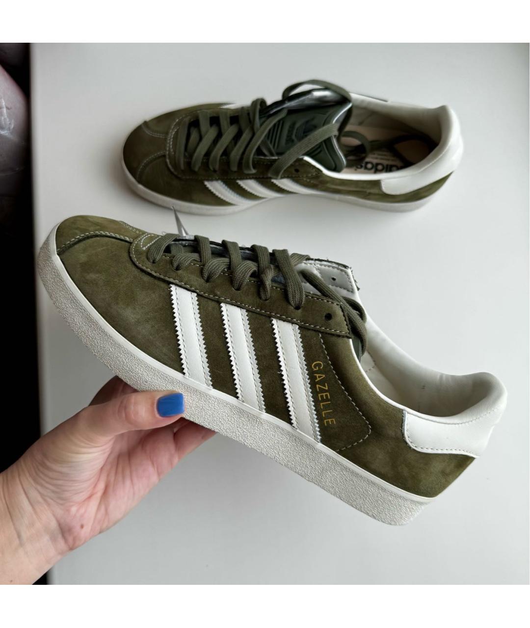 ADIDAS Хаки замшевые низкие кроссовки / кеды, фото 5
