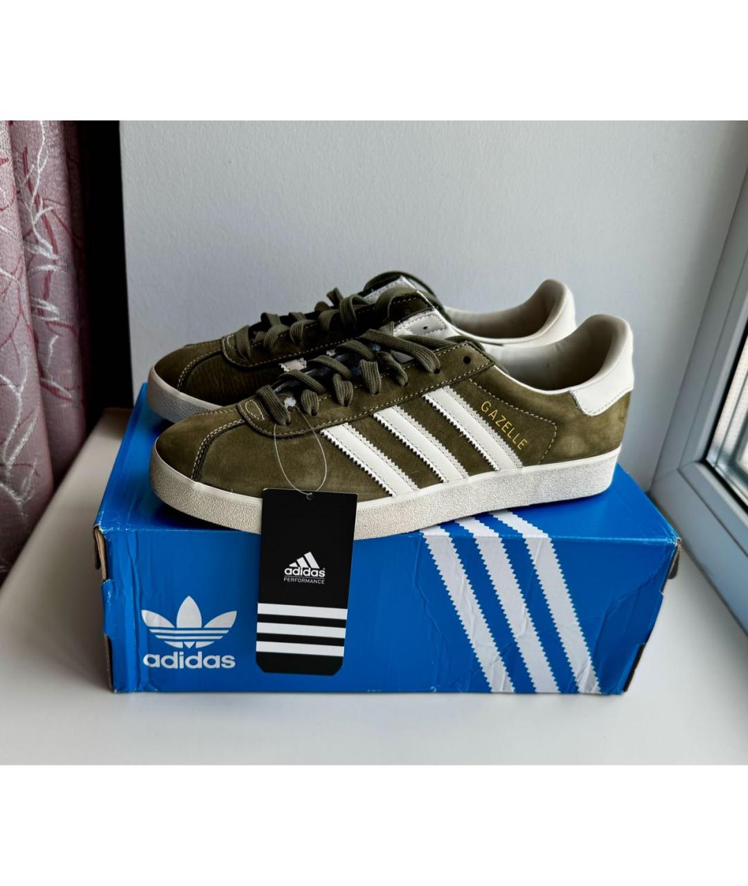 ADIDAS Хаки замшевые низкие кроссовки / кеды, фото 6