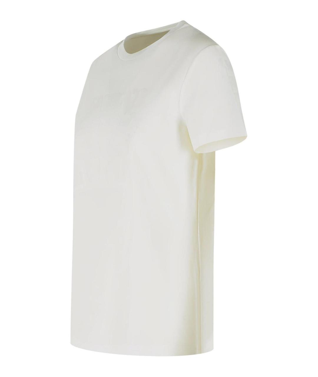 MAX MARA Белая хлопковая футболка, фото 3