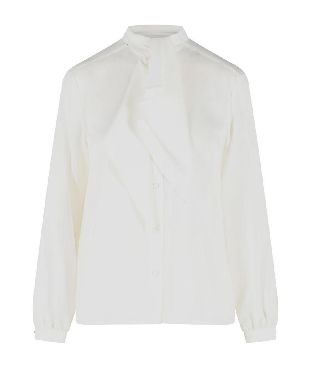 MAX MARA Белая шелковая рубашка, фото 1
