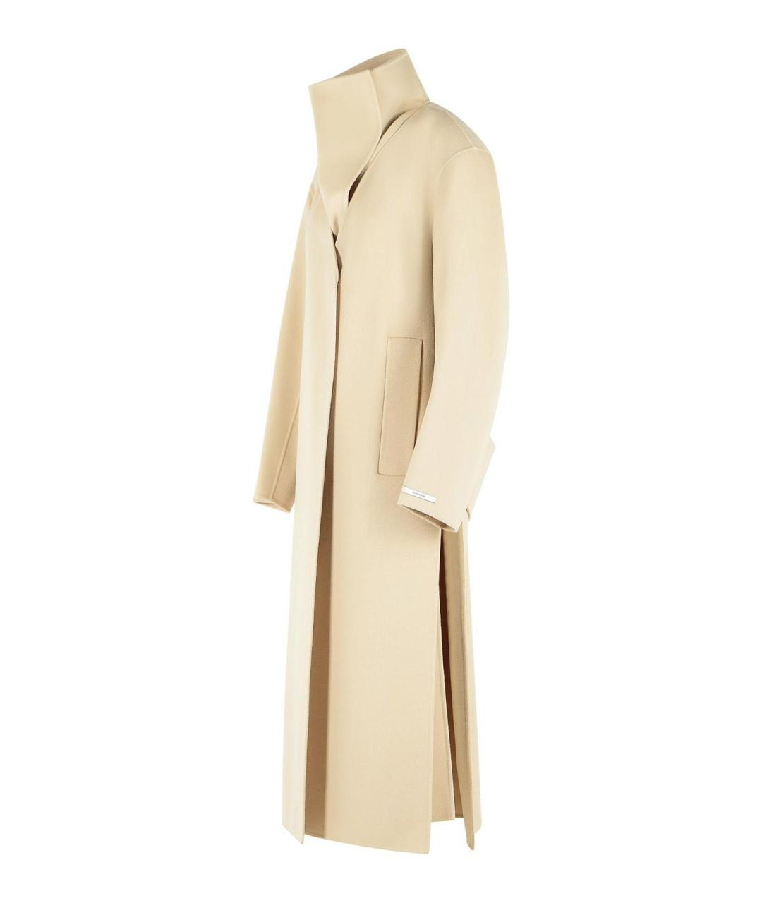 SPORTMAX Белое шерстяное пальто, фото 3