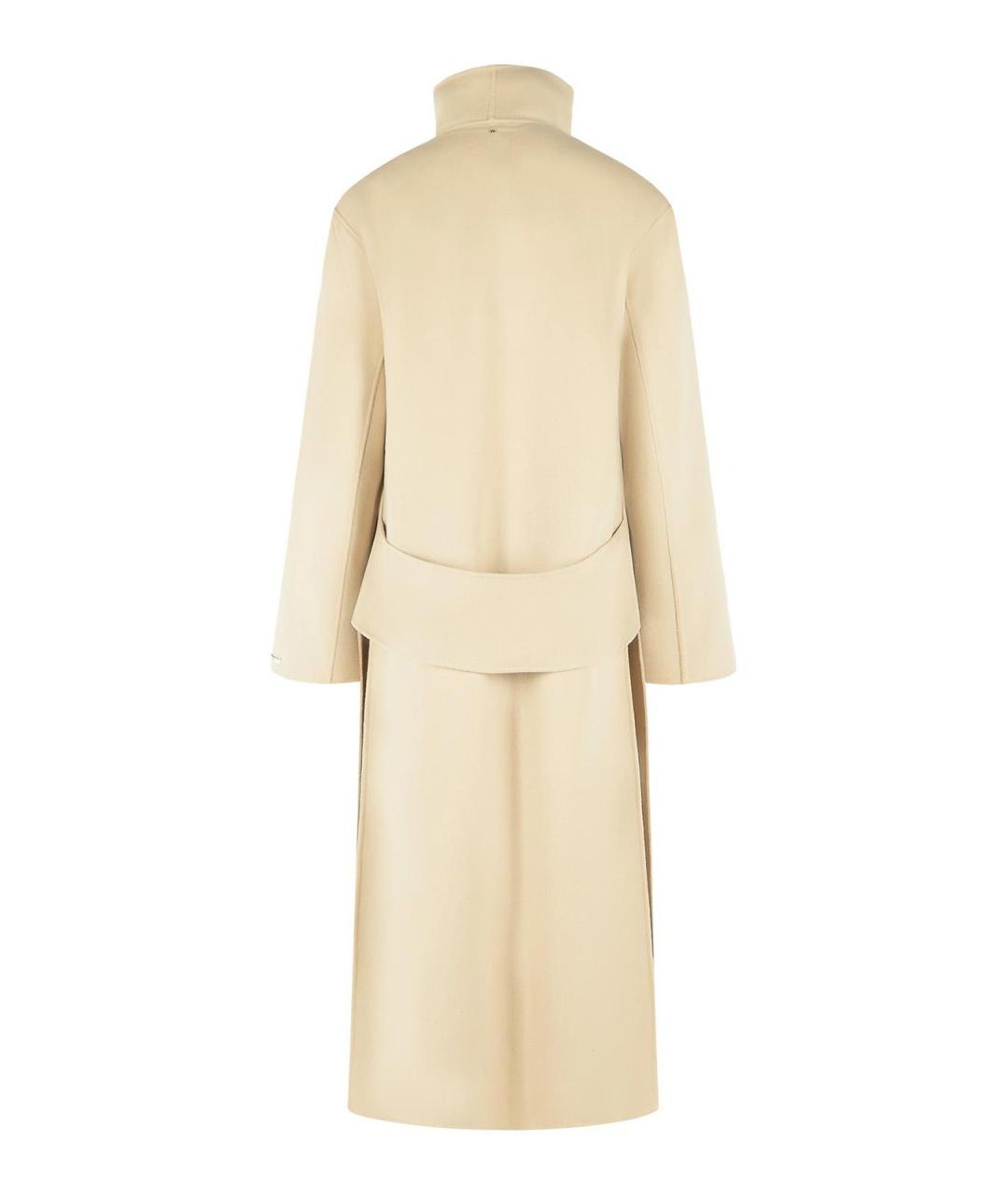 SPORTMAX Белое шерстяное пальто, фото 2