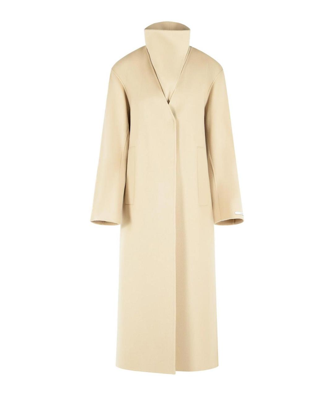 SPORTMAX Белое шерстяное пальто, фото 1
