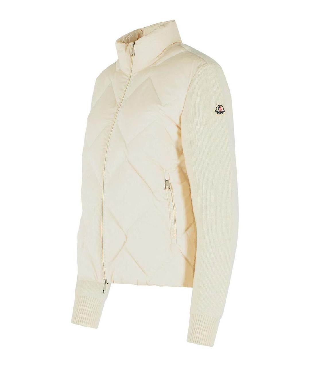 MONCLER Бежевый шерстяной кардиган, фото 3