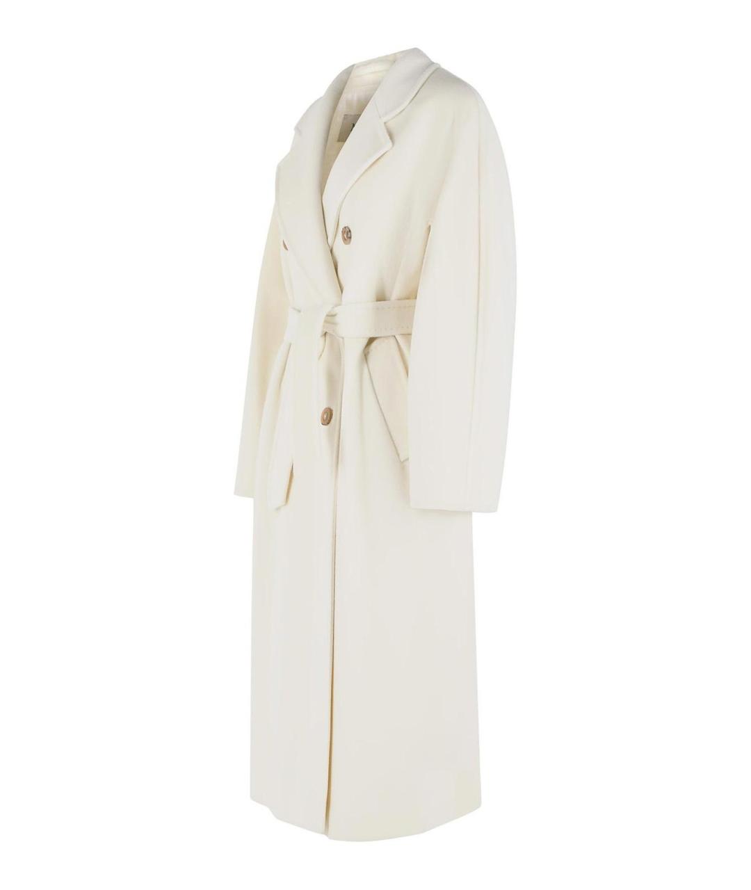 MAX MARA Белое шерстяное пальто, фото 3