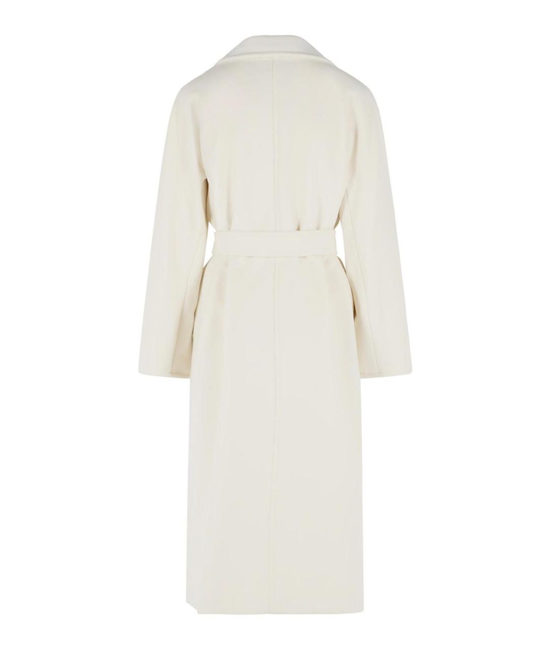 MAX MARA Белое шерстяное пальто, фото 2