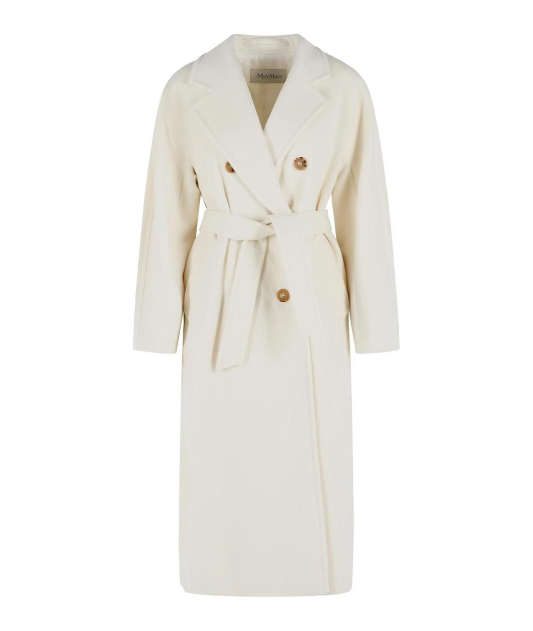MAX MARA Белое шерстяное пальто, фото 1