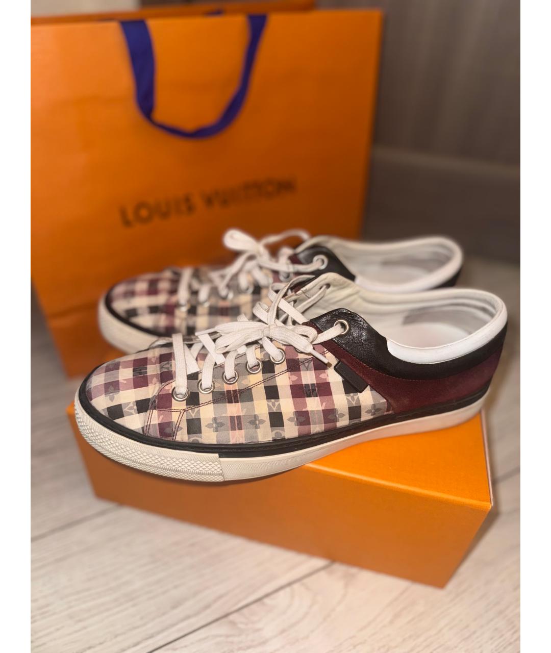 LOUIS VUITTON Мульти текстильные низкие кроссовки / кеды, фото 7