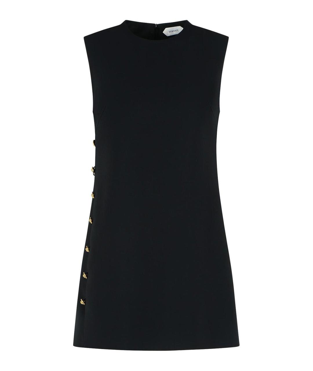 VERSACE Черное вискозное платье, фото 1