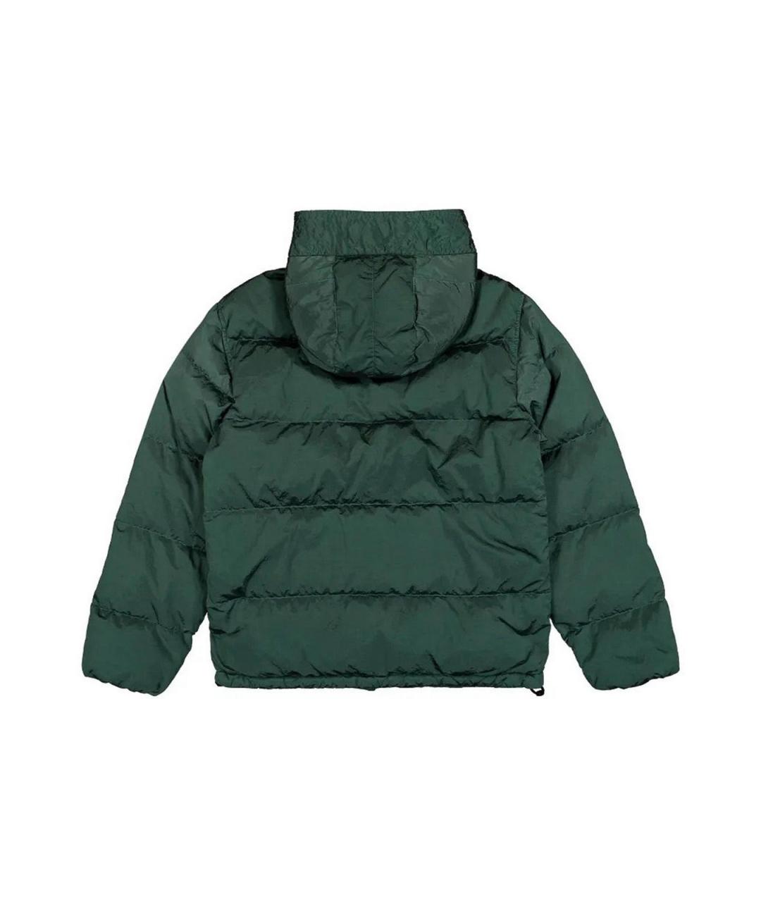 STONE ISLAND Зеленый синтетический пуховик, фото 2
