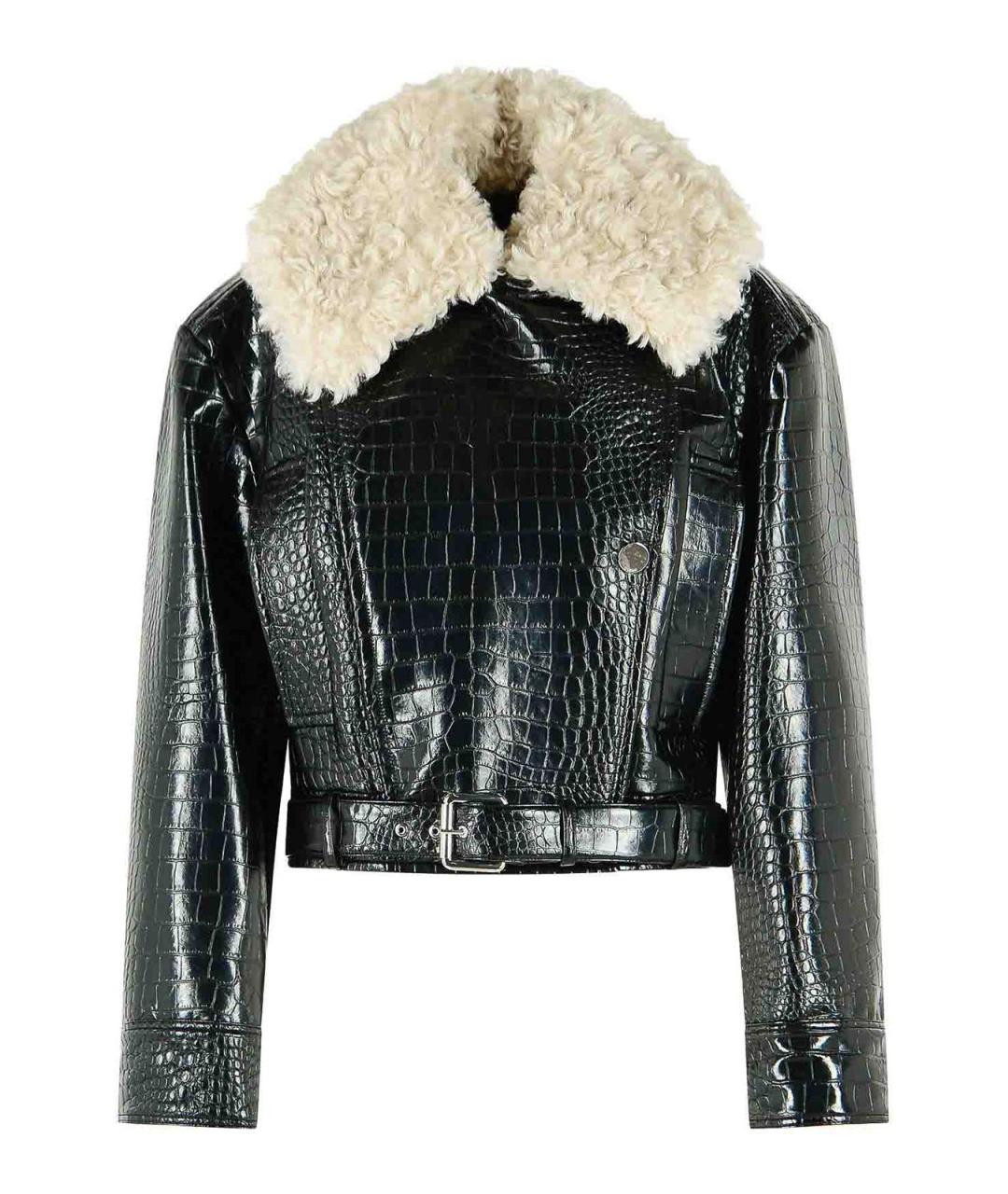 SPORTMAX Черная кожаная куртка, фото 1