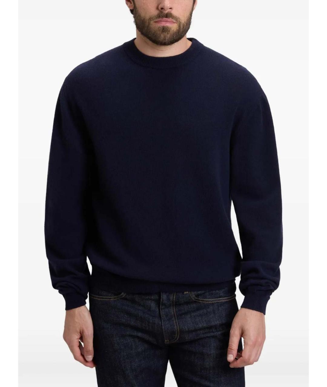 WOOLRICH Темно-синий шерстяной джемпер / свитер, фото 3