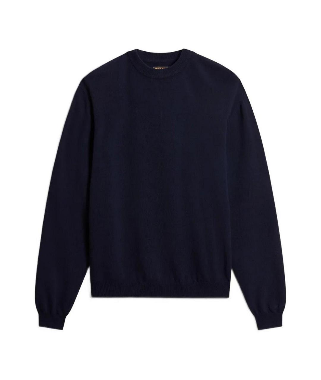 WOOLRICH Темно-синий шерстяной джемпер / свитер, фото 1
