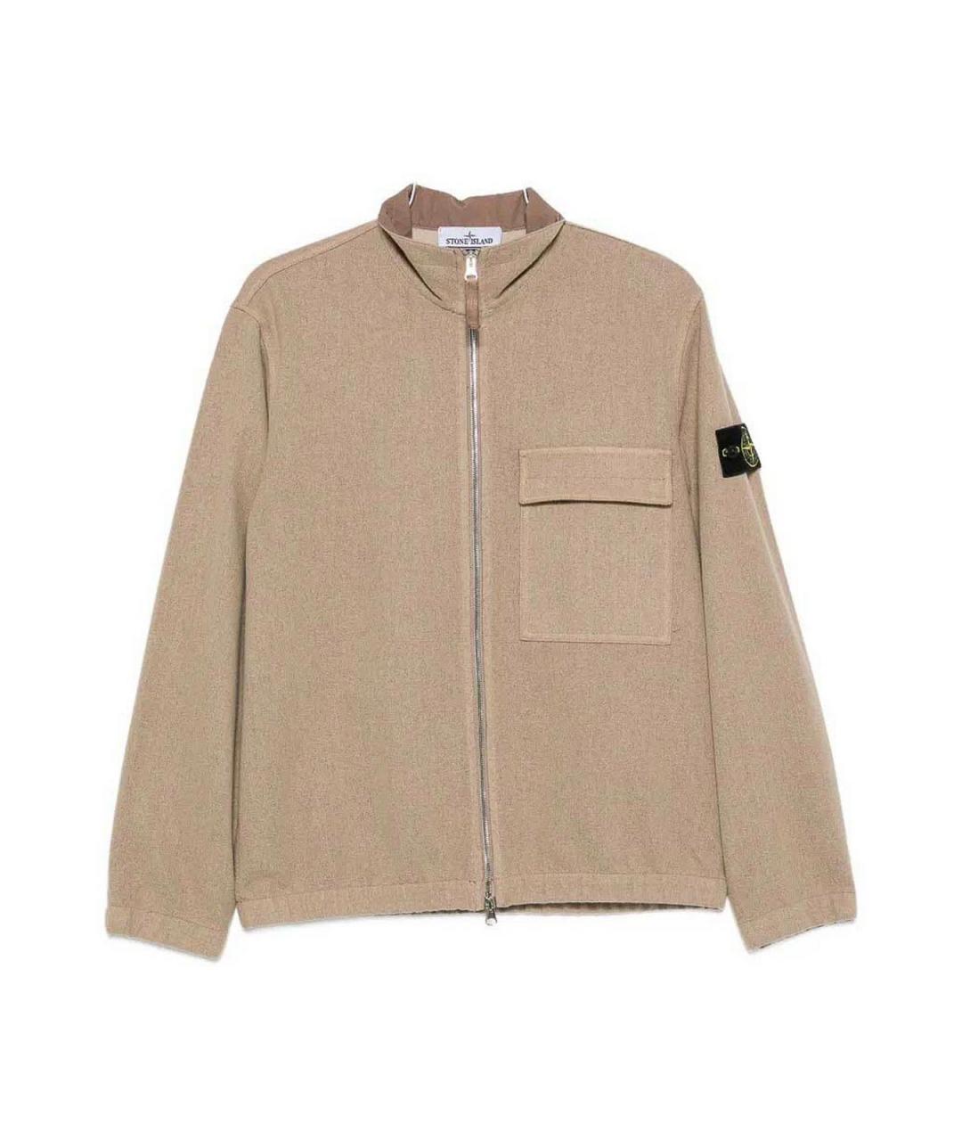 STONE ISLAND Бежевая кэжуал рубашка, фото 1
