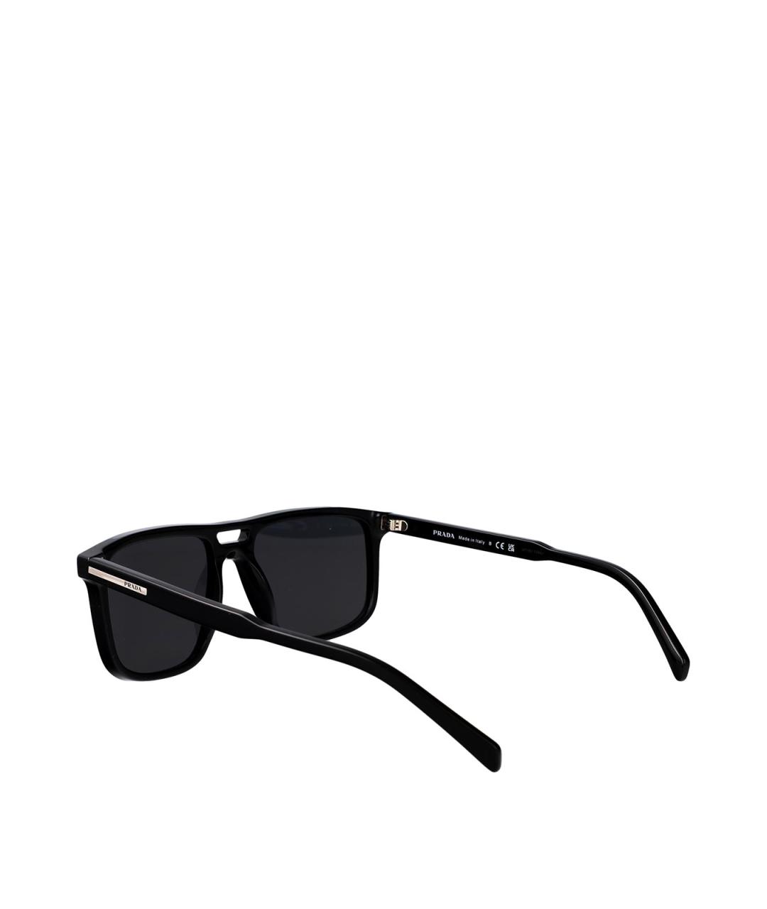 PRADA Черные пластиковые солнцезащитные очки, фото 4