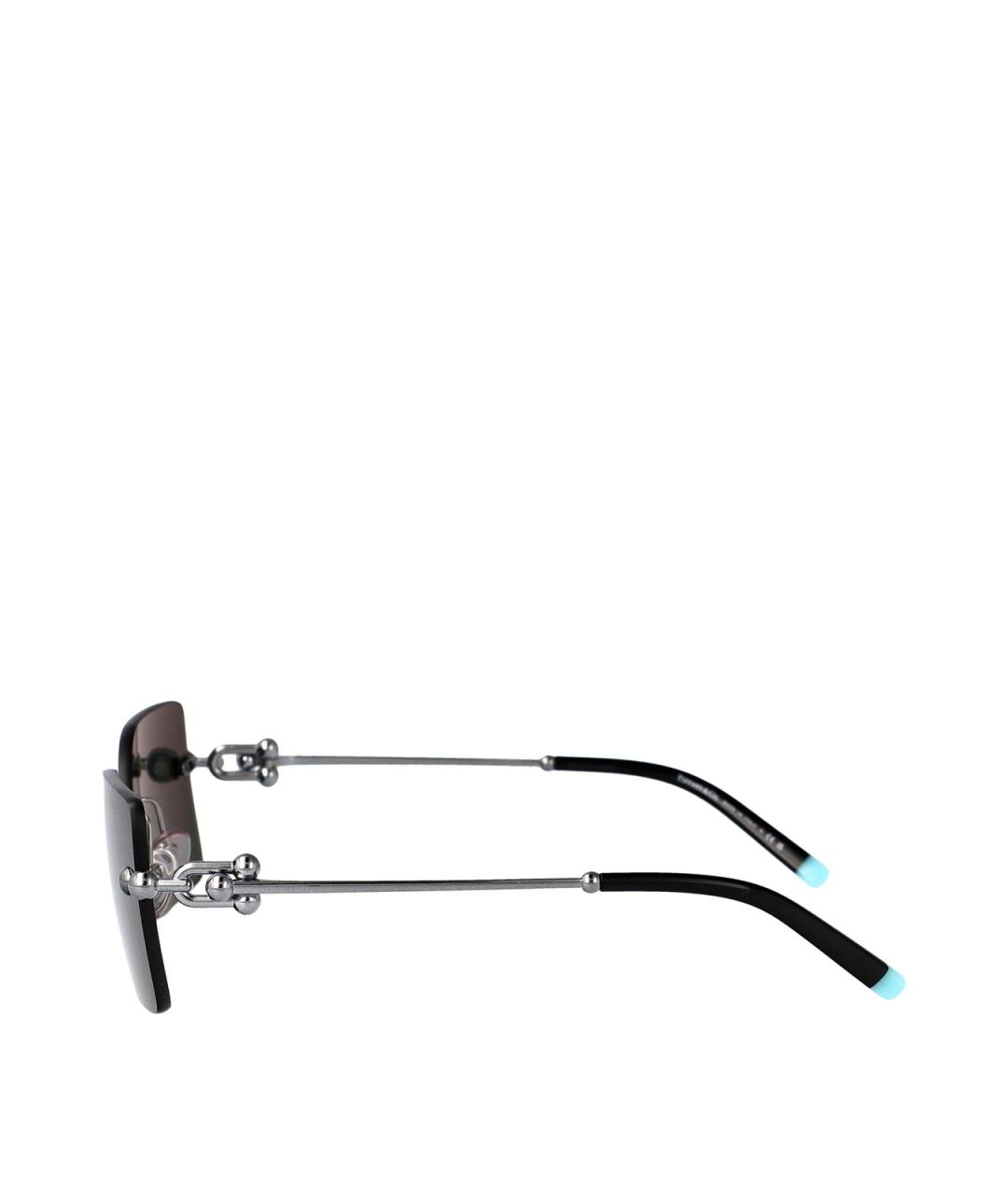 TIFFANY&CO Серые металлические солнцезащитные очки, фото 3
