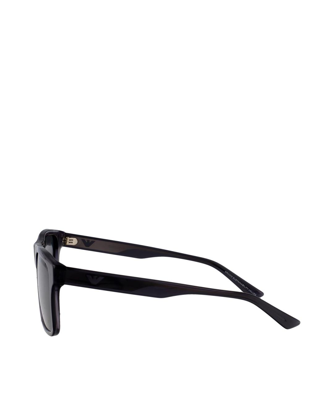 EMPORIO ARMANI Серые пластиковые солнцезащитные очки, фото 3