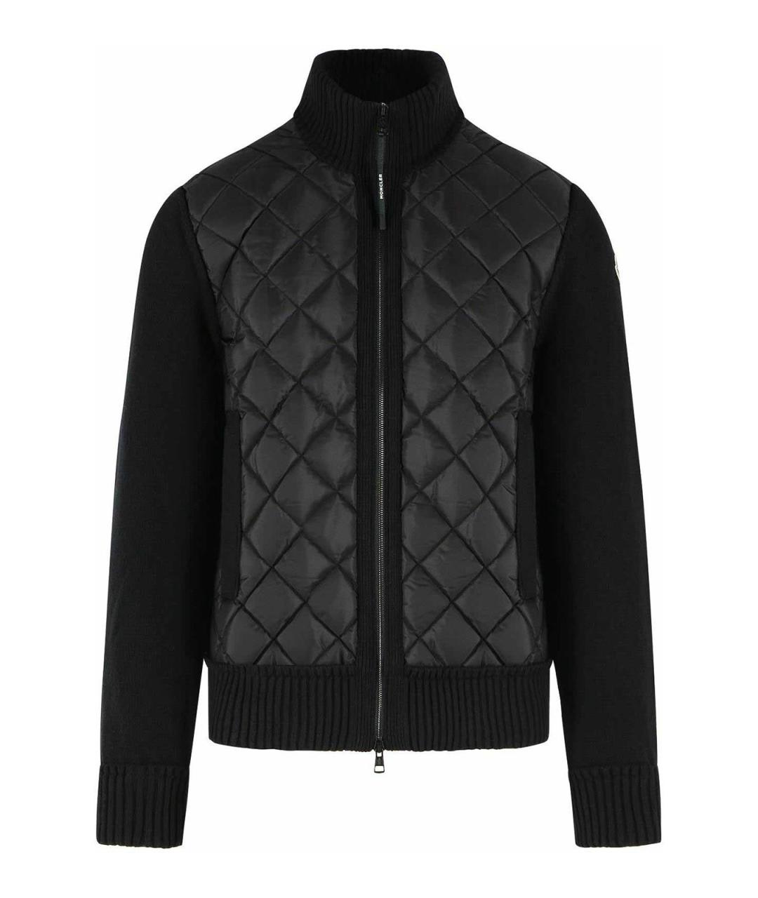MONCLER Черный шерстяной кардиган, фото 1