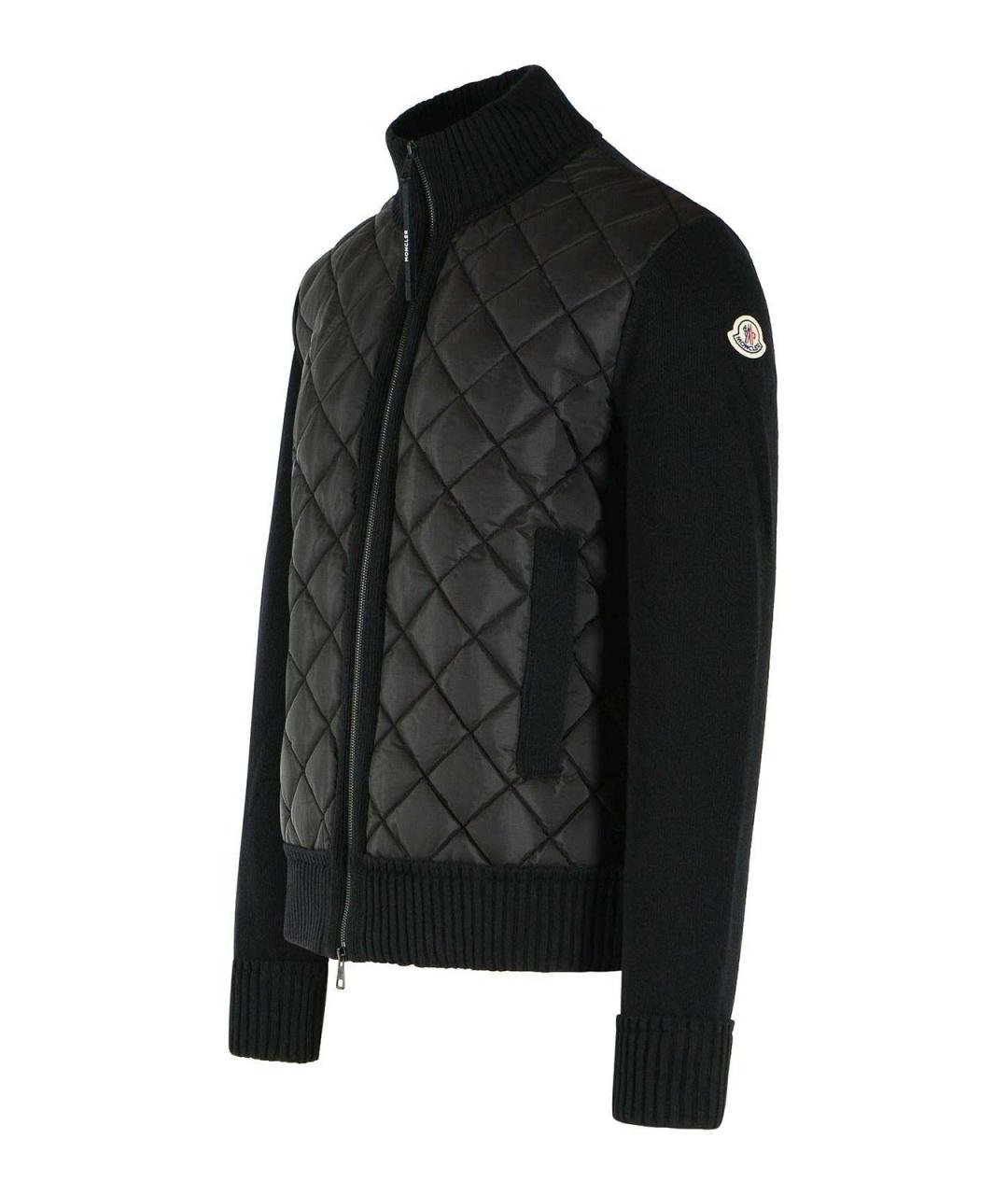 MONCLER Черный шерстяной кардиган, фото 3