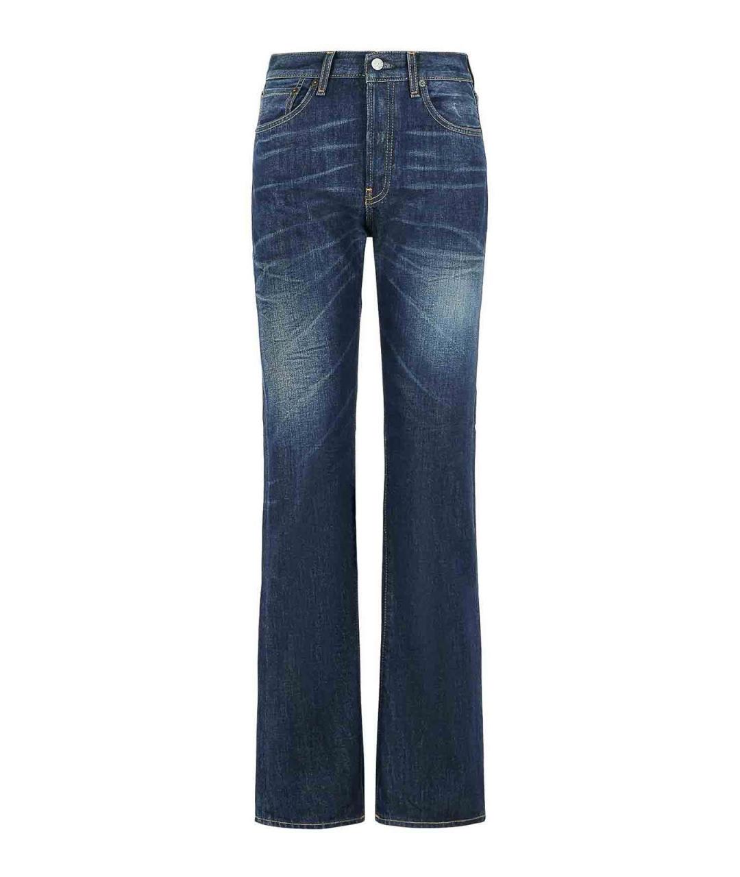 ACNE STUDIOS Синие хлопковые прямые джинсы, фото 1