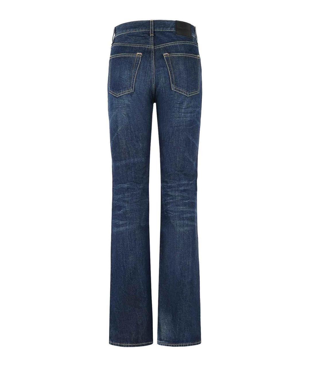 ACNE STUDIOS Синие хлопковые прямые джинсы, фото 2