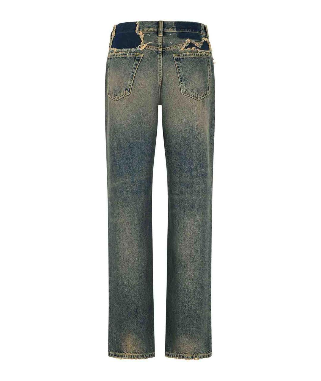 MAISON MARGIELA Синие хлопковые прямые джинсы, фото 2