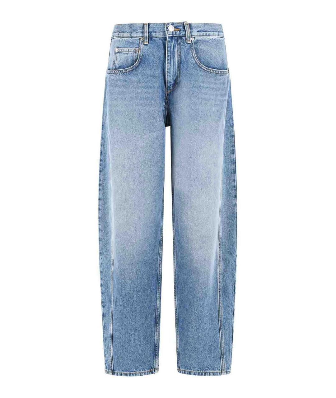 ISABEL MARANT Голубые хлопковые прямые джинсы, фото 1